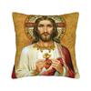 Christliche Kissenhülle Polyester Kissenbezug Dekorativ Gott segne Jesus Christus Zierkissenhülle Zuhause Quadratisch cm