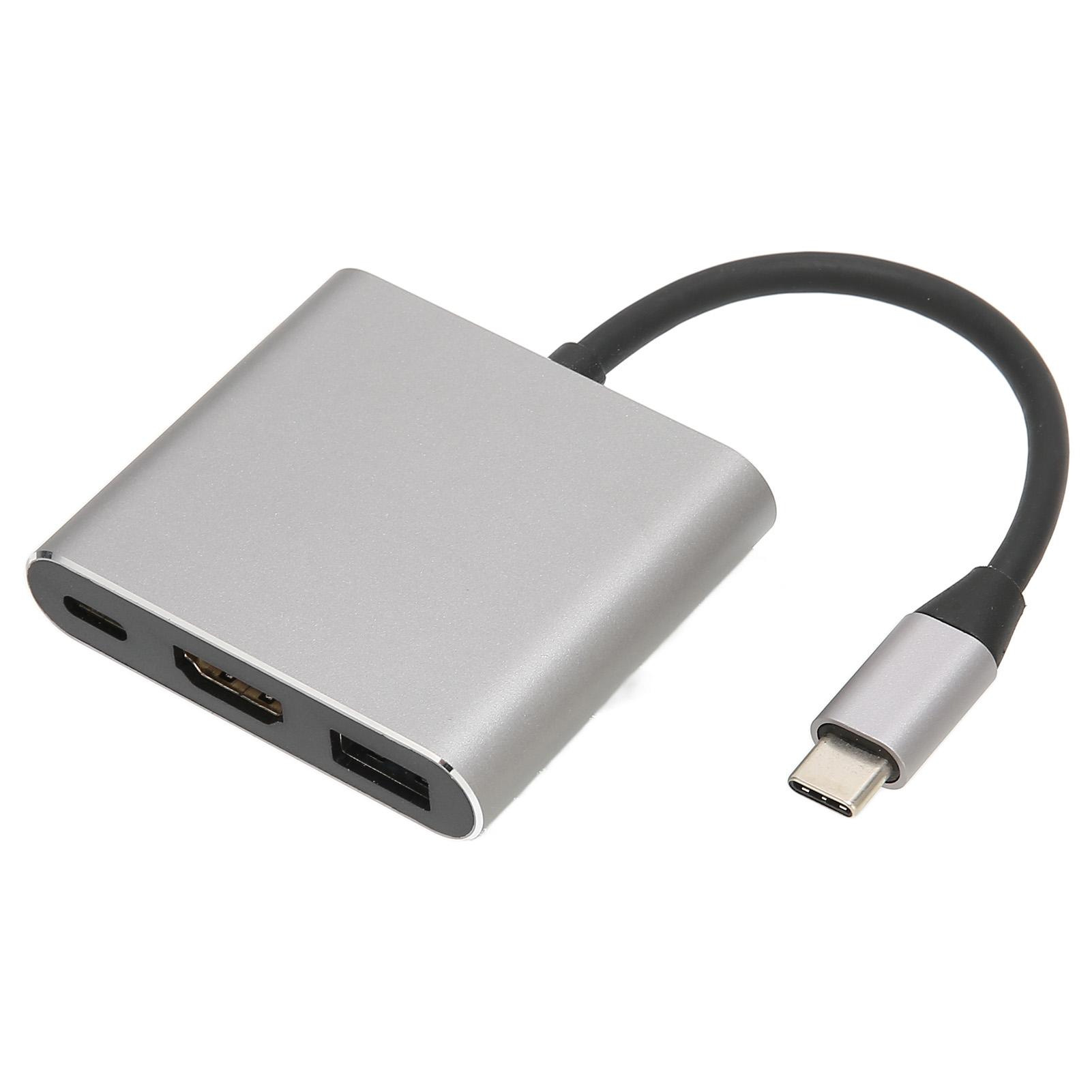 

USB C to HD Multimedia Interface Hub 3 in 1 4K UHD 3840x2160 30Hz Type C to HD Multimedia Interface
