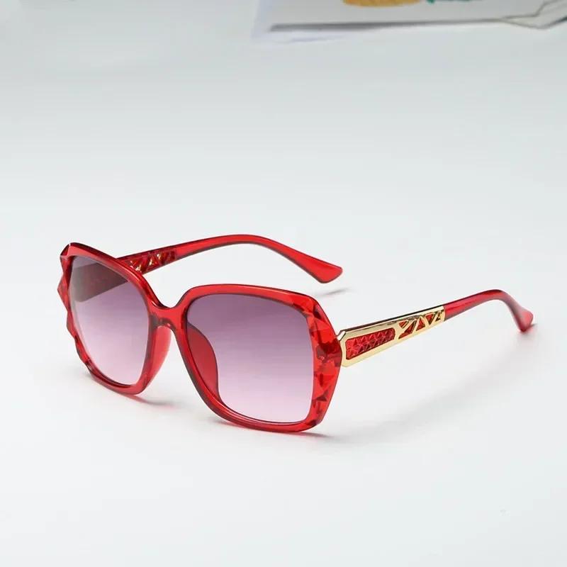 Fashion Square Sunglasses Women Luxury Brand Big Purple Sun Glasses Female Mirror Shades UV Protection
