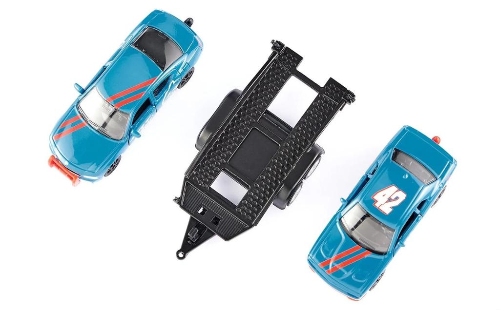 SIKU Dodge Charger Trailer with Dodge Racing Loading, Ages 3+, SK2565