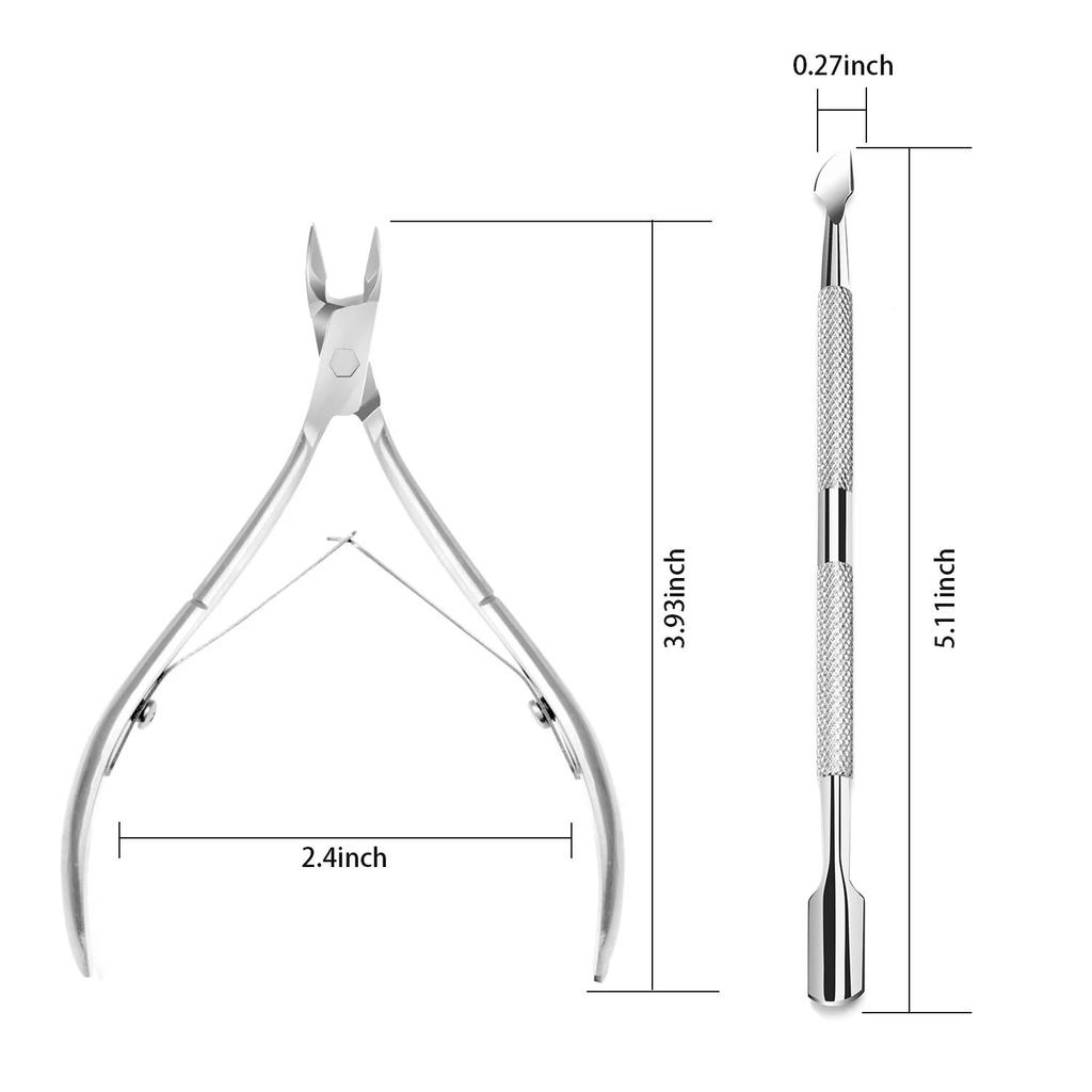 Stainless Steel Nail Scissor Steel Push Nail Art Tool Set Stainless Steel Nail Barb Scissor Nail Remover Skin Eliminator Pliers