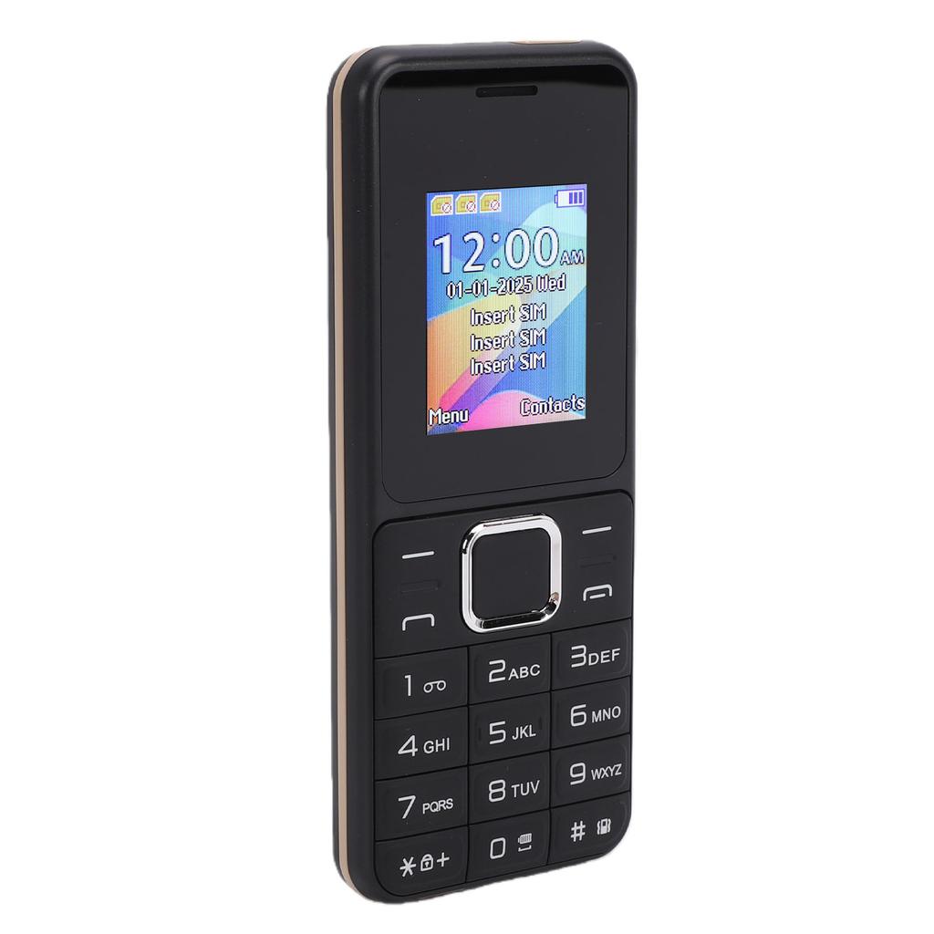 2G Unlocked Cell Phone Big Button Triple SIM Senior Phone with 1.77 Inch Screen 3800mAh Battery SOS Button MP3 Call SMS