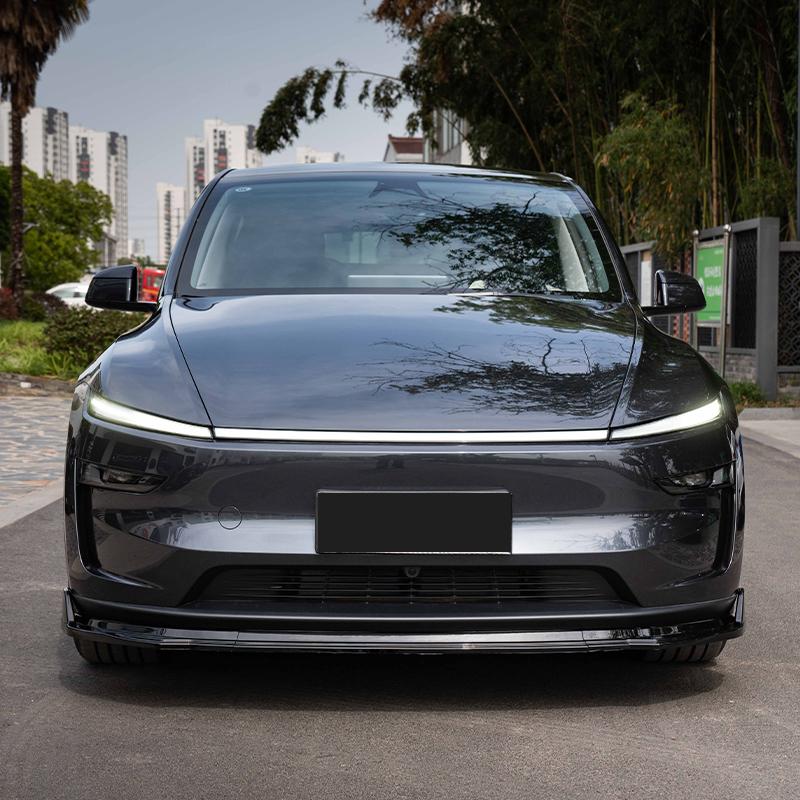 Front Bumper Front Lip Front Shovel Kit For Tesla New Model Y Juniper 2025+ Body Spoiler Splitter Segmented Front Bumper Kit