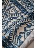 Imanqi Yun Blue Geometric Triangle Print Tribal Cotton Linen Tablecloth for Dining Table