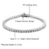 OEVAS 3mm High Carbon Diamond Tennis Bracelet S925 Silver Plated Gold Lab Diamond Bracelet Fine Jewelry