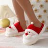 Mode Cartoon Weihnachtsmann Niedliche Plüsch Hausschuhe Damen 2025 Winter Weiche Plateau Flauschiges Fell Indoor Hausschuhe Weihnachten Pantoletten für Paare