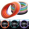 Car Universal Silicone Steering Wheel Elastic Glove Cover Texture Soft Auto Multi Accessories Decoration DIY Covers Color