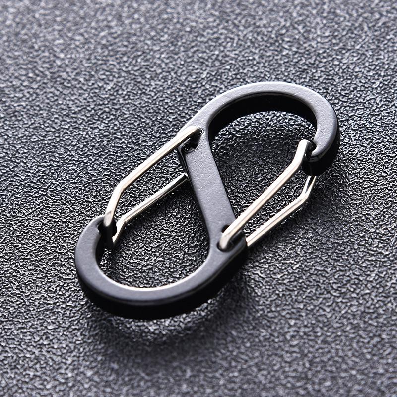 Aluminum Alloy Figure-8 Climbing Carabiner No. 5 S-Type Keychain/Buckle - Pack of 5/10 5 pcs золотой