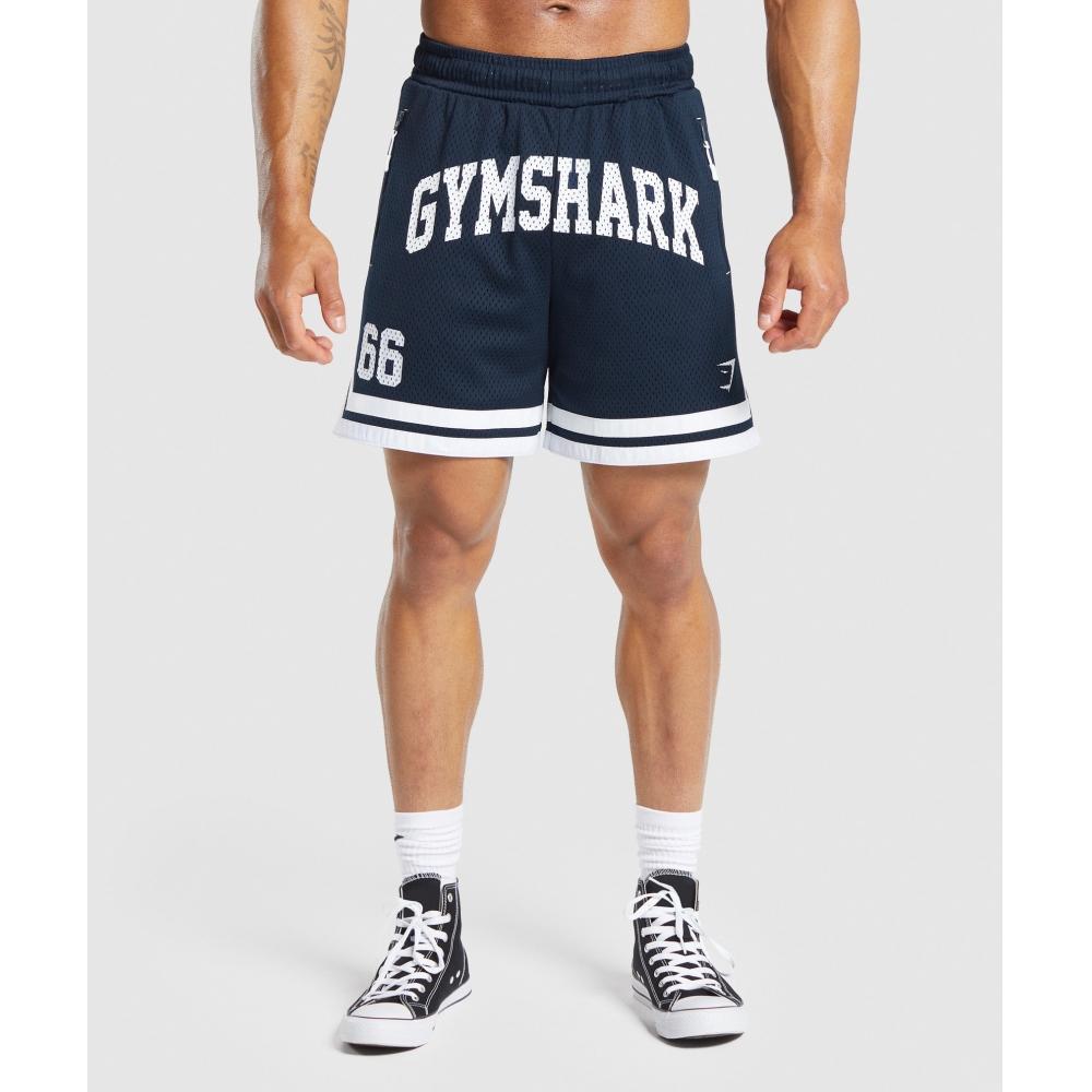 

GYMSHARK Varsity Mesh Shorts Navy A6A8E UB9P