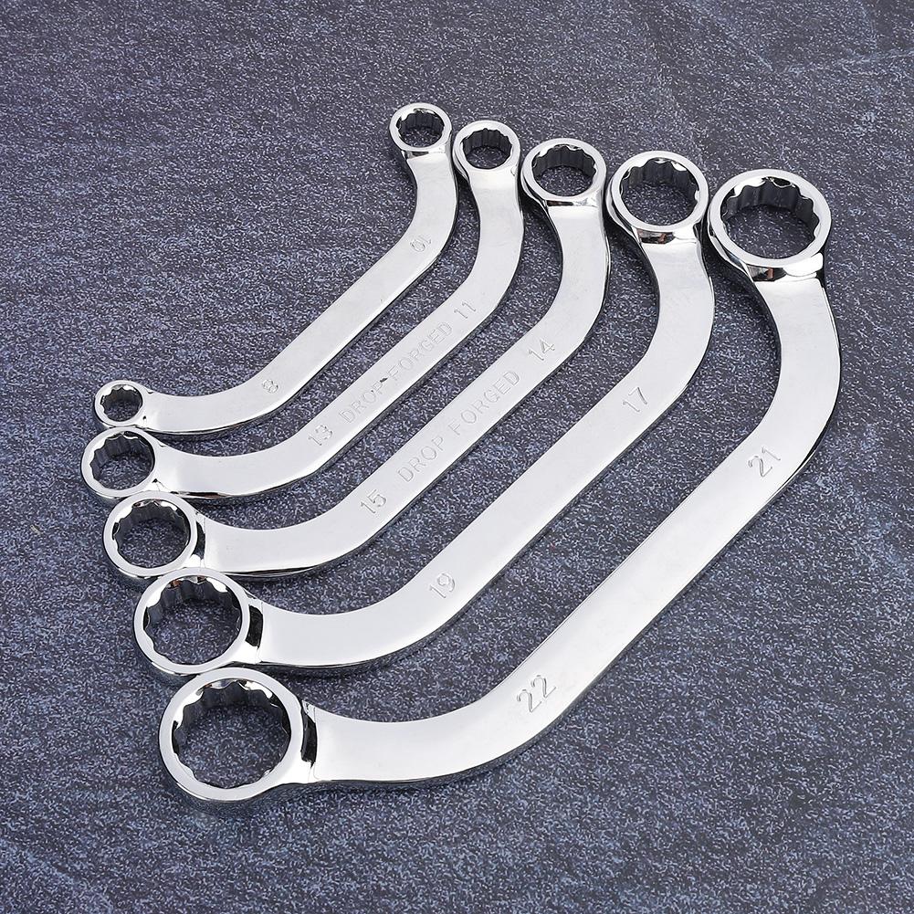5PcsSet Double End Wrench Multifunction 45# Steel Dodecagon Combination C Spanner 8?22mm