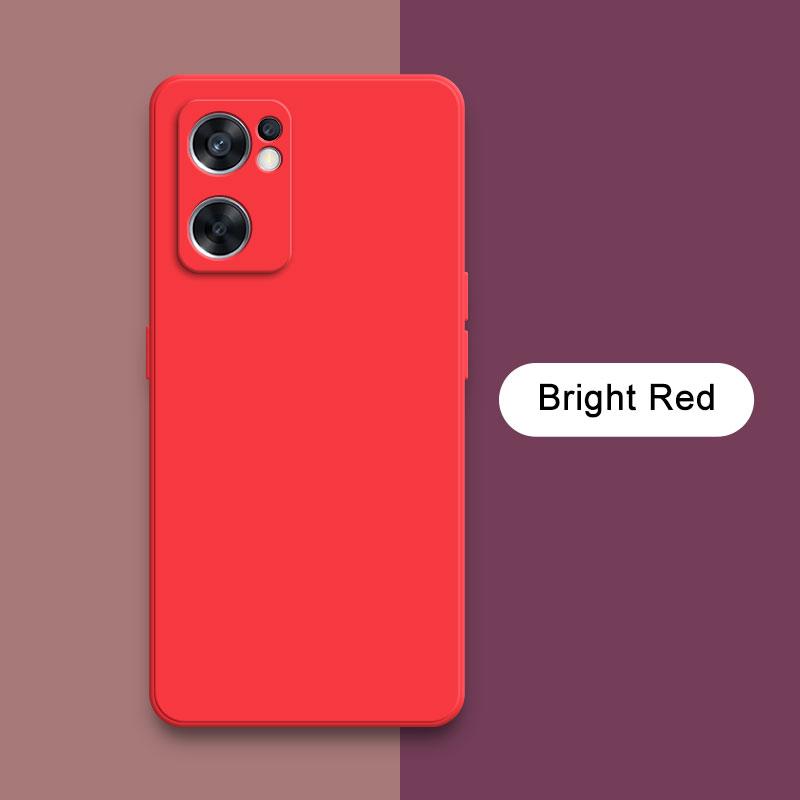 

Квадратный жидкий силиконовый чехол для OPPO Reno7 Reno 7 Pro SE Z Lite 5G Camera Защитный 360 противоударный мягкий чехол для телефона Reno7Pro 7Z Reno7 Lite 5G ярко-красный