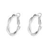 Twist Circle Hong Kong Style Earrings Niche Light Luxury Temperament High-end Design Ear Buckle Earrings Women
