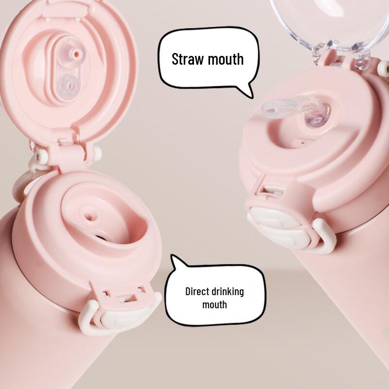 Shangqi Pink 316 Stainless Steel Dual-Use Thermos Cup