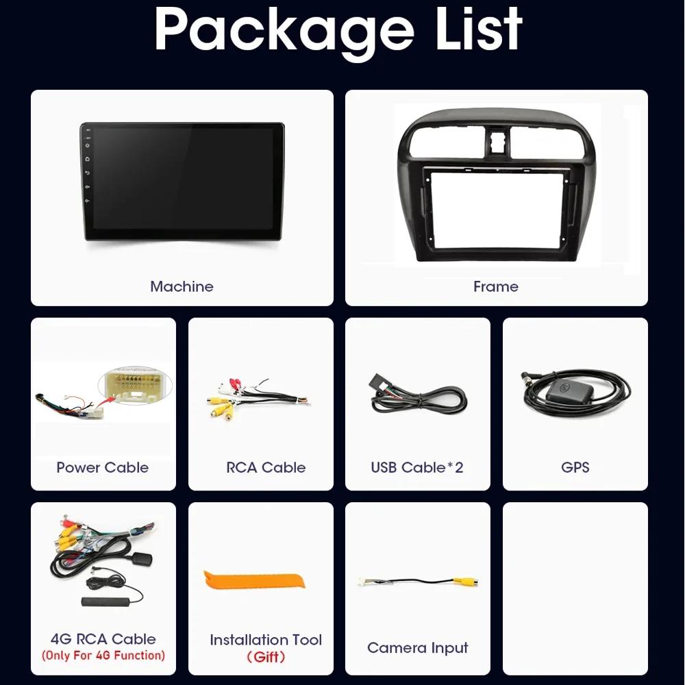 Android 12.0 Car Radio For Mitsubishi Mirage Attrage 2012-2018 Multimedia Video Player GPS Navigation 4G WIFI Carplay Autoradio