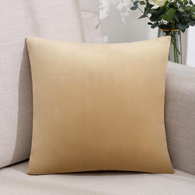 New Solid Color Nordic Velvet Pillow Sofa Office Living Room Simple Plush Cushion Bedroom Bedside Pillow