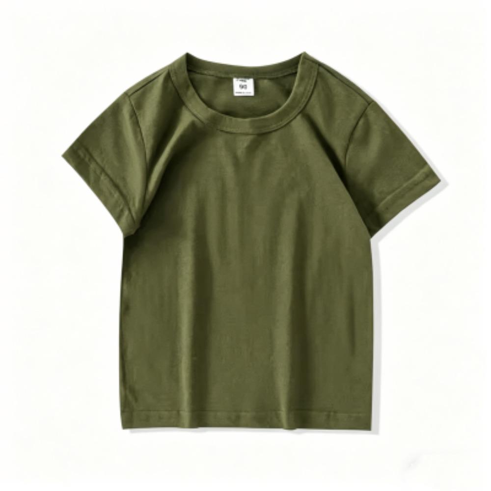 Summer Children's Short-sleeve White T-shirt Tops Kids Girl T-shirt Top Summer Thin Style Plain Color Boy Clothing