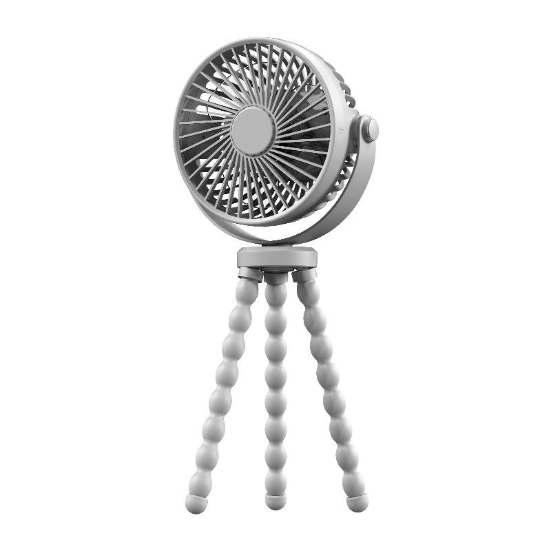Quiet Octopus Mini Fan, Portable Rechargeable Fan for Baby Stroller & Outdoor 2000mAh