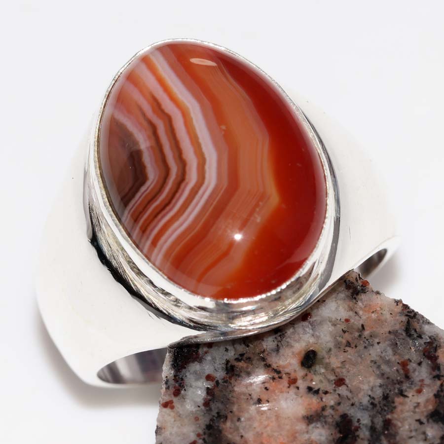Man'S Sardonyx Fine Finish 925 Silver Plated Ring US 10 Minimalist Style Gift t3p13