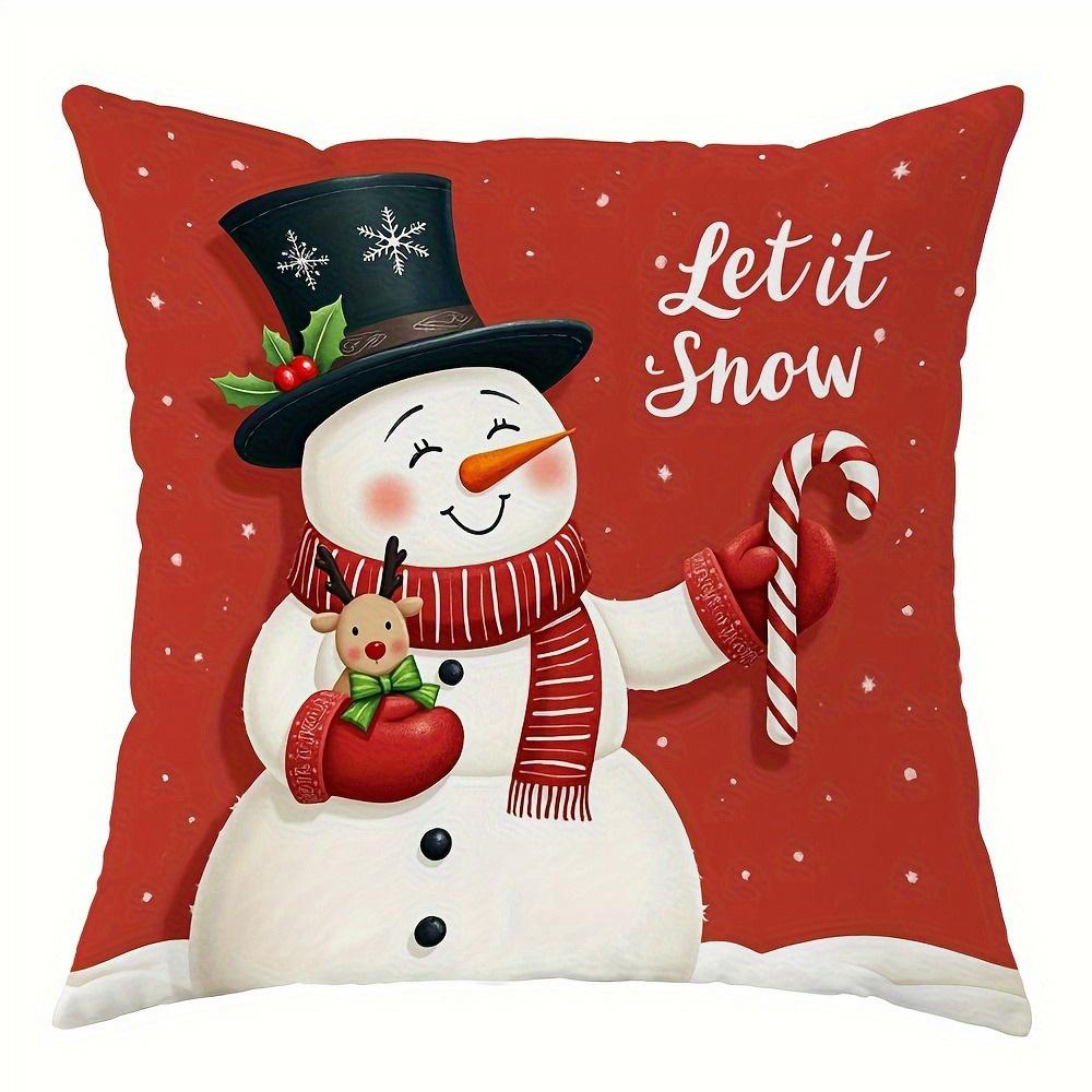 Christmas Pillow Covers: Snowman, Tree, Love, and Reindeer Designs! Sofa Room Cushion Cover Home Decoration New Year Gift
