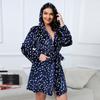 Zimní dámské župany plus size oboustranný župan zesílený župan s kapucí