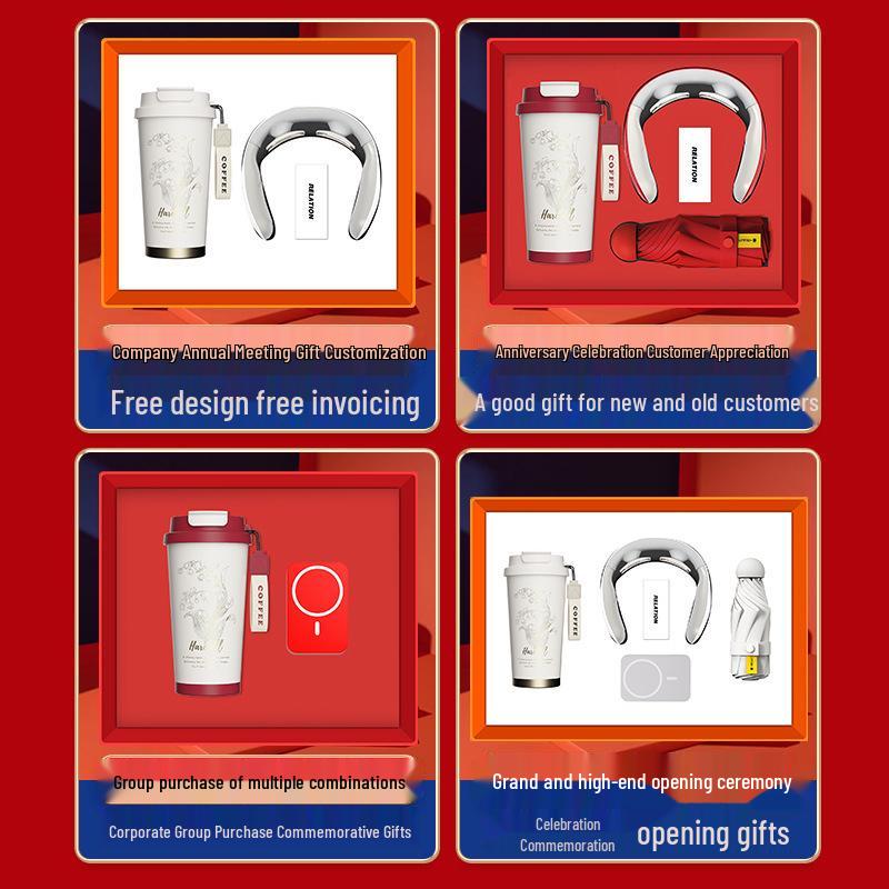 High-End Souvenir Gift Set: Custom Logo Coffee Mug & Power Bank
