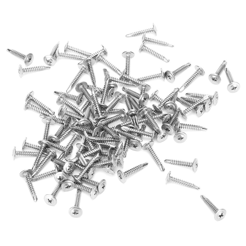 500pcs Self Tapping Screws 410 Stainless Steel M4.2x25mm Screw Crossed Grooves Deep Thread