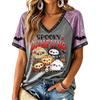 Women's Cute Halloween Printed Short Sleeve T-Shirt