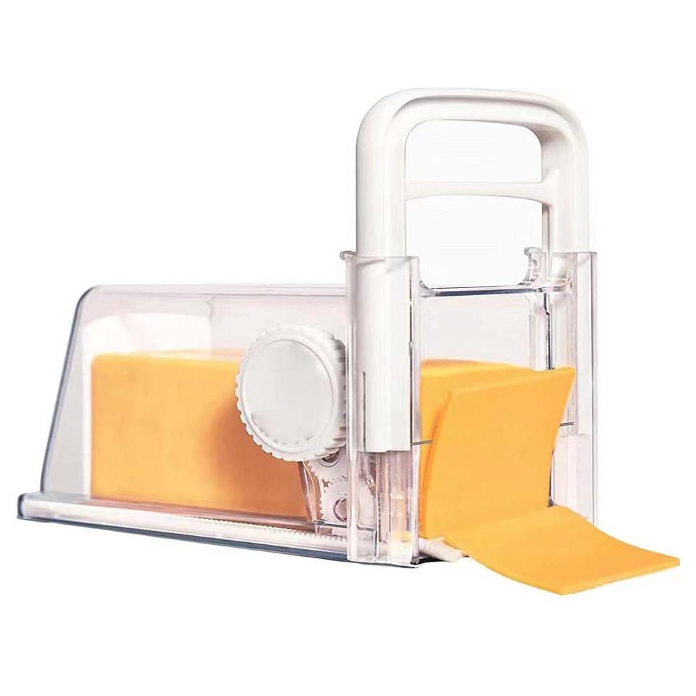 

4 in 1 Cheese Chopper Butter Slicer Kitchen Refrigerator Storage Box with 3 Blades (No FDA,BPA Free) A