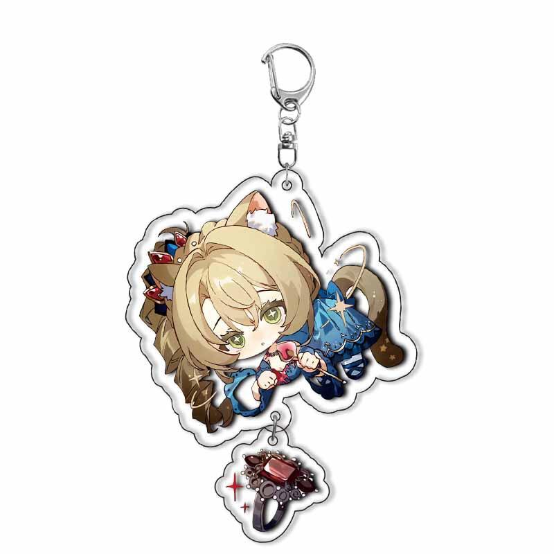 Reverzní hra:1999 Akrylový přívěsek na klíče Kreslené doplňky Viltin Lilya Medicine Druvis III Bkornblume Kroužek na klíče Dárky