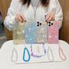 Applicable To Apple 17Pro Glitter Jade Butterfly Hand Rope Epoxy 15 Mobile Phone Case iPhone14 Butterfly 16Pro Max