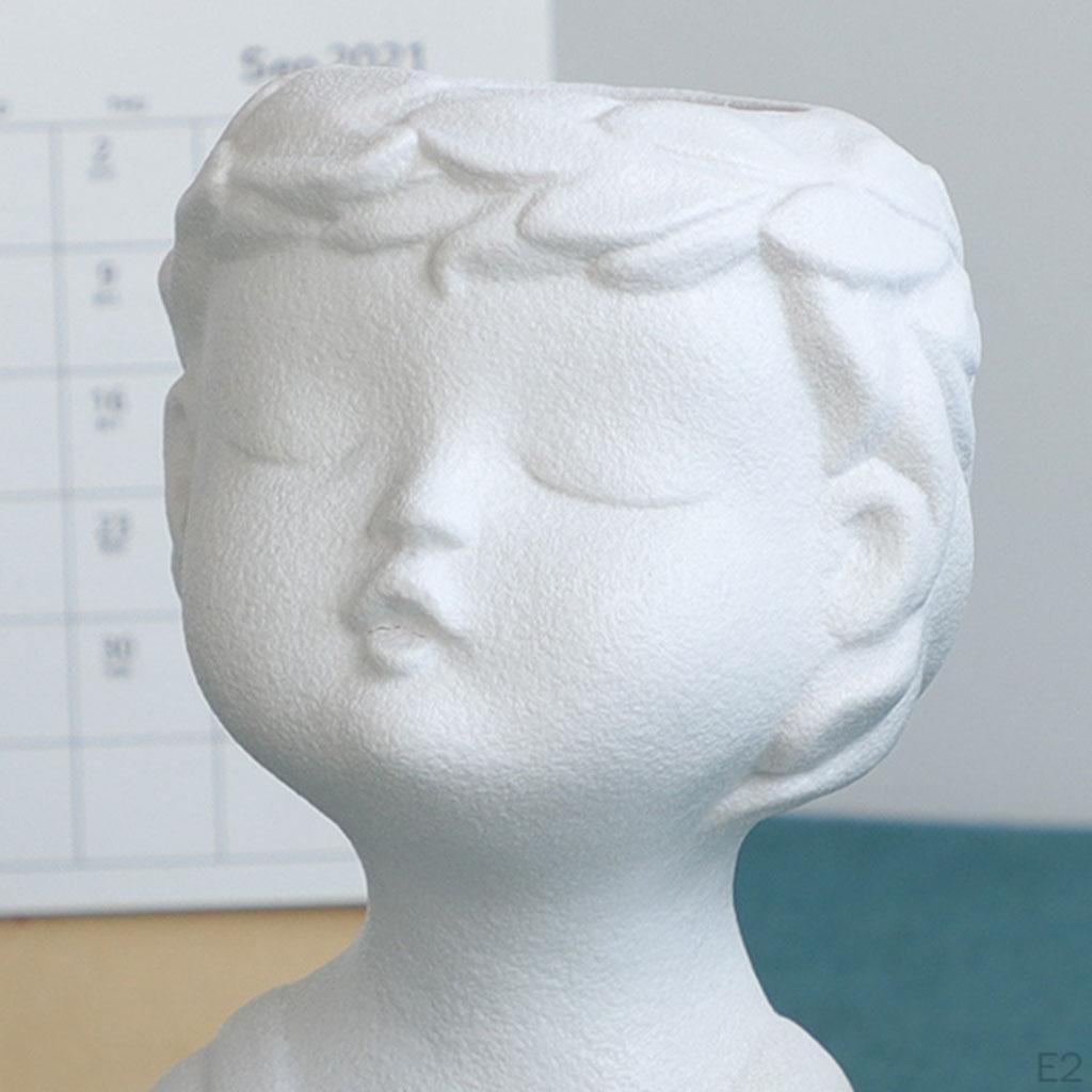 Ceramic Vase, Human Flower Vase Modern Minimalism Statue Sculpture Holder Tabletop Planter Piece