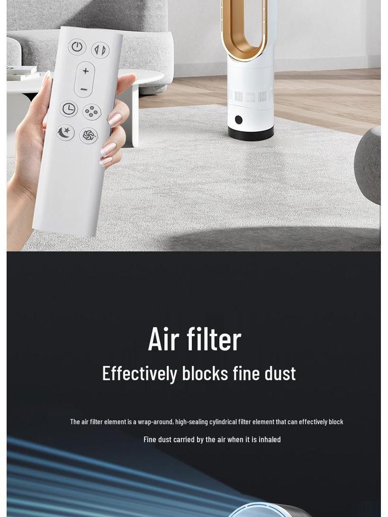 Bladeless Smart Standing Fan – Silent Air Circulation Electric Floor Fan for Home