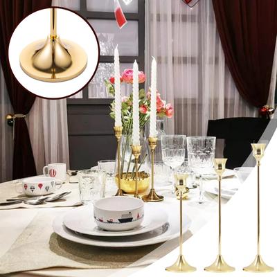  Metal Candle Holder Simple- Alloy Candle Holder Ornaments Brass Candle Holder Wedding Props Creative Candle Holder