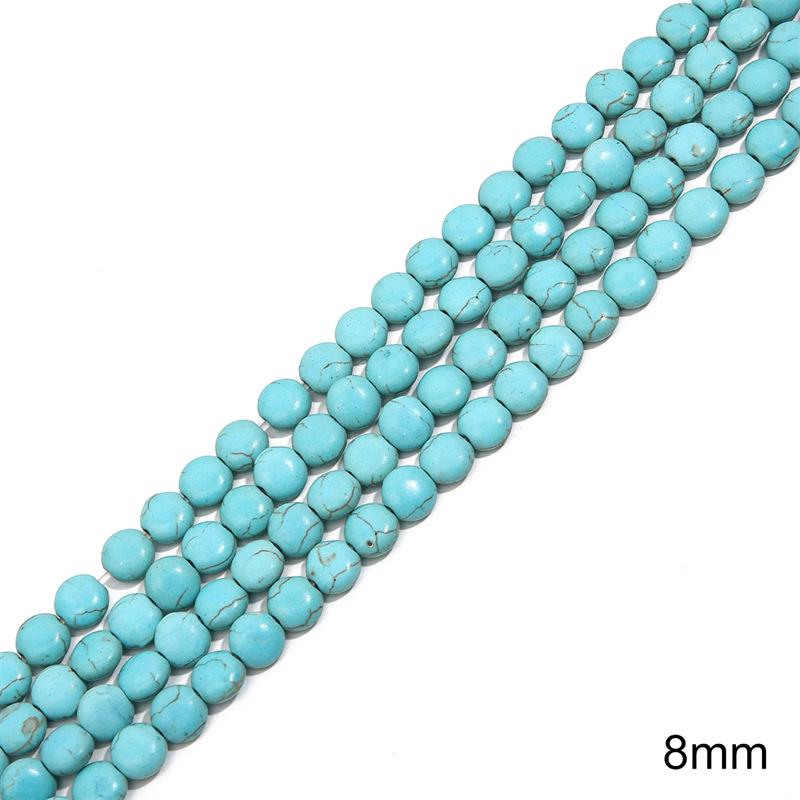 Synthetic Blue Turquoise Round Loose Beads for DIY Jewelry Accessories - Bracelets, Necklaces, Pendants