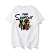 Fashion Disney Cartoon Simpson Oversized Tshirt Summer Blouses Ladies Unisex White Tees Tops Short Sleeve Blouses Women YK Tshirt