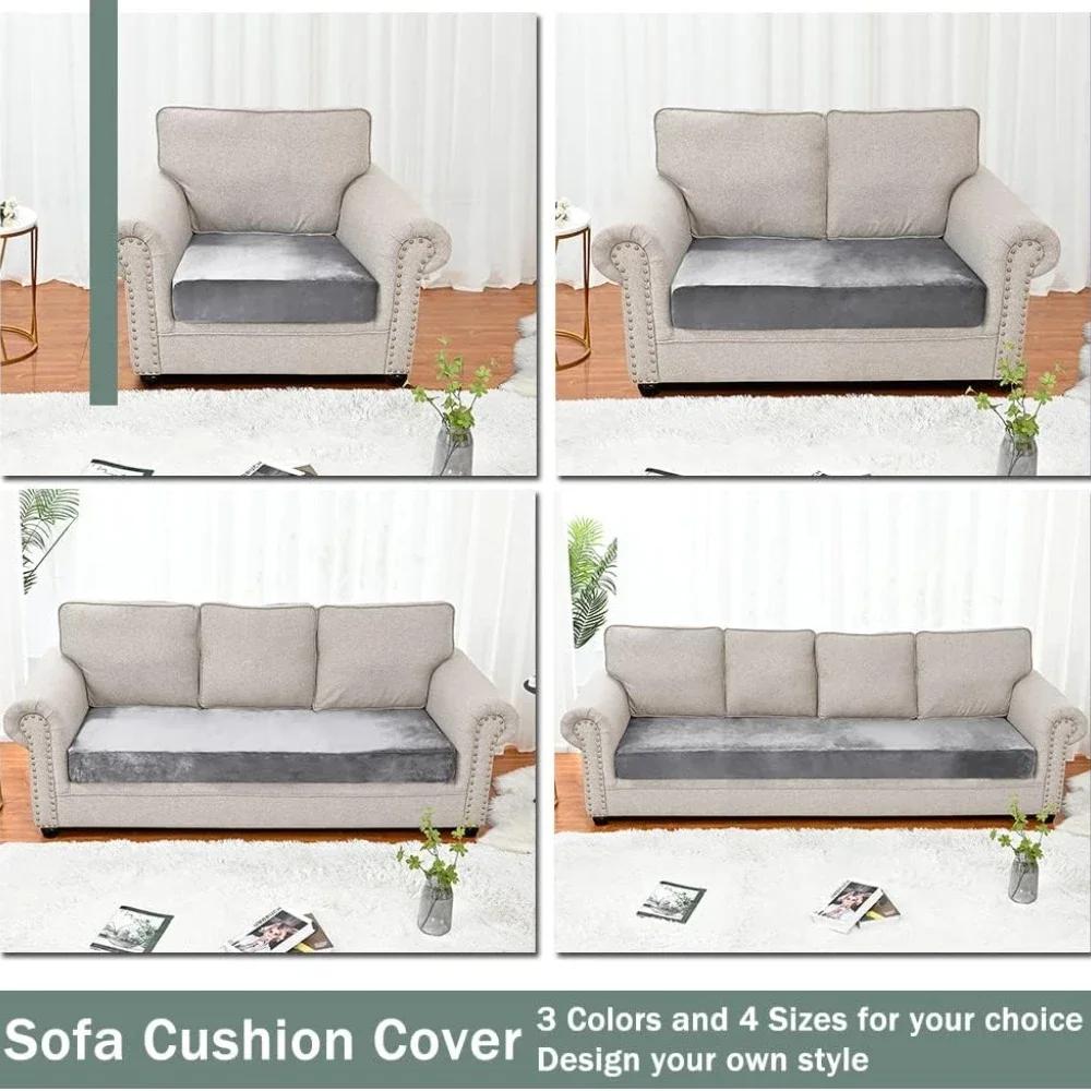 Samt Sofasitzbezug Dick Weich Sofaschutzbezug Sitzkissenbezüge Für Wohnzimmer Zuhause Überwurf Möbelschutz