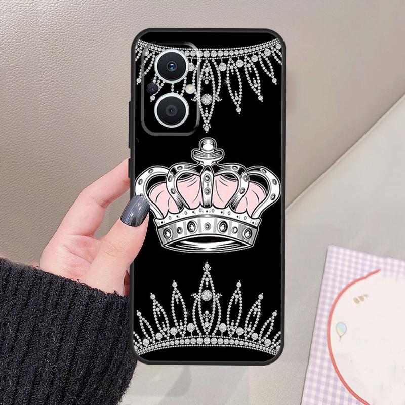 Queen King Crown Funda For OPPO Reno 13 11 12 14 Pro 13F 14F 12F 11F 7 8 Lite OPPO Find X5 X6 X8 X9 Pro Case