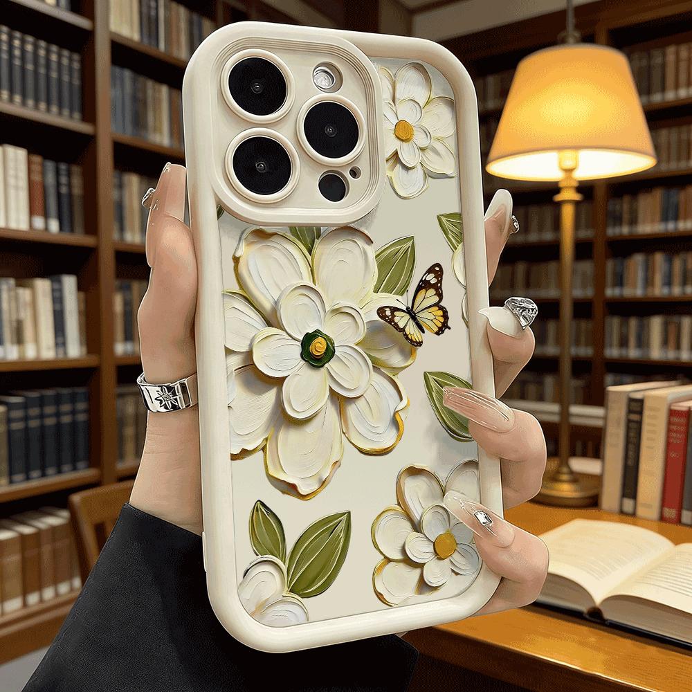 Flowers Butterflies Soft TPU Shockproof Case For Xiaomi Redmi Note 15 14 13 12 11 Pro Anti-Fall Protective Back Cover