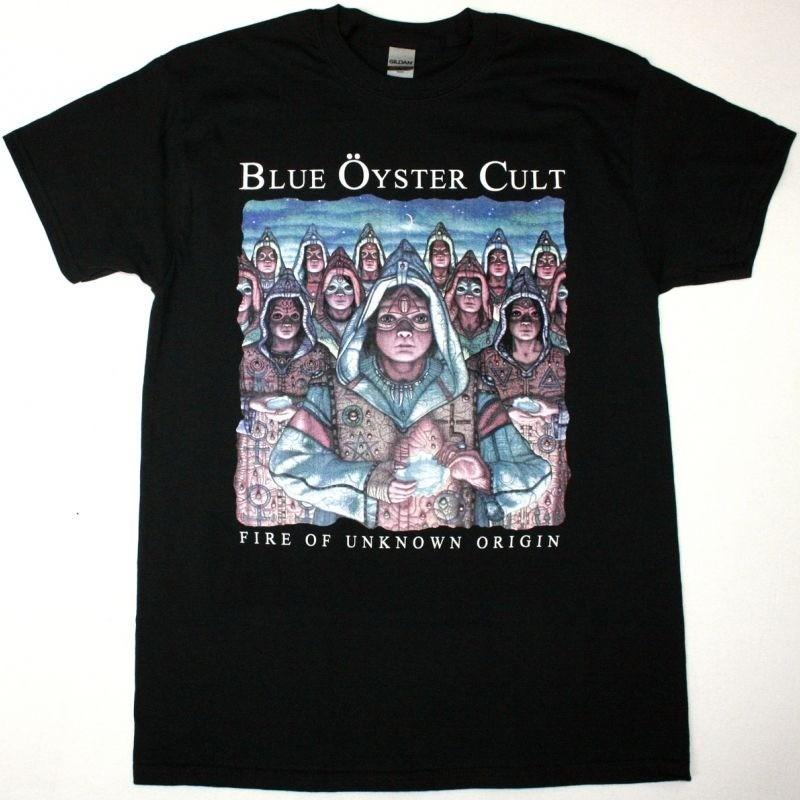 

Новый Огонь Неизвестного Происхождения Blue Oyster Cult Группа Черный S5XL Футболка HL027 Унисекс Футболка L