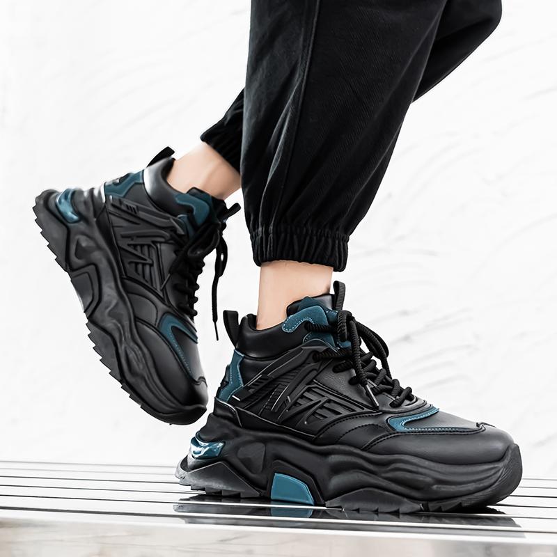 New inner height-increasing high-top board shoes platform casual sports dad shoes