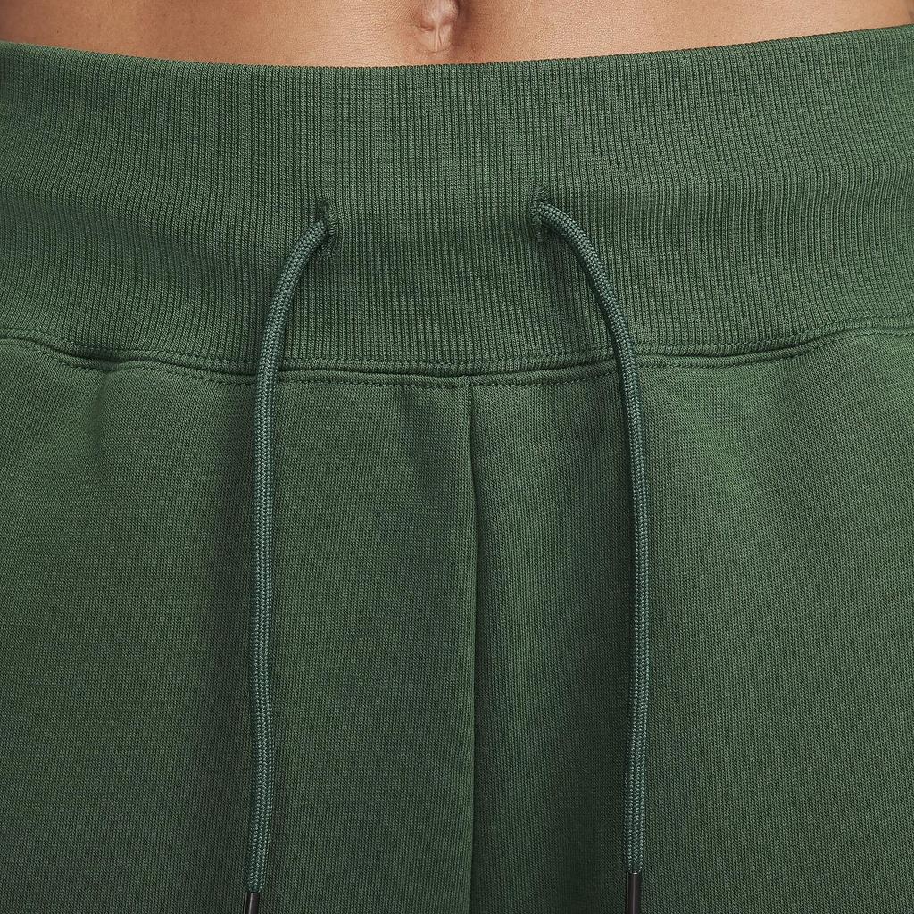 Nike Phoenix Fleece Color-Block Logo Embroidered Drawstring Knit Pants Women Bottoms Green FV4972-323