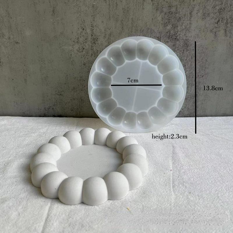 Herzform-Silikonform für DIY Beton Zement Aufbewahrungsschale Teller Form Epoxidharz Gips Handwerk Werkzeug Hausdekoration