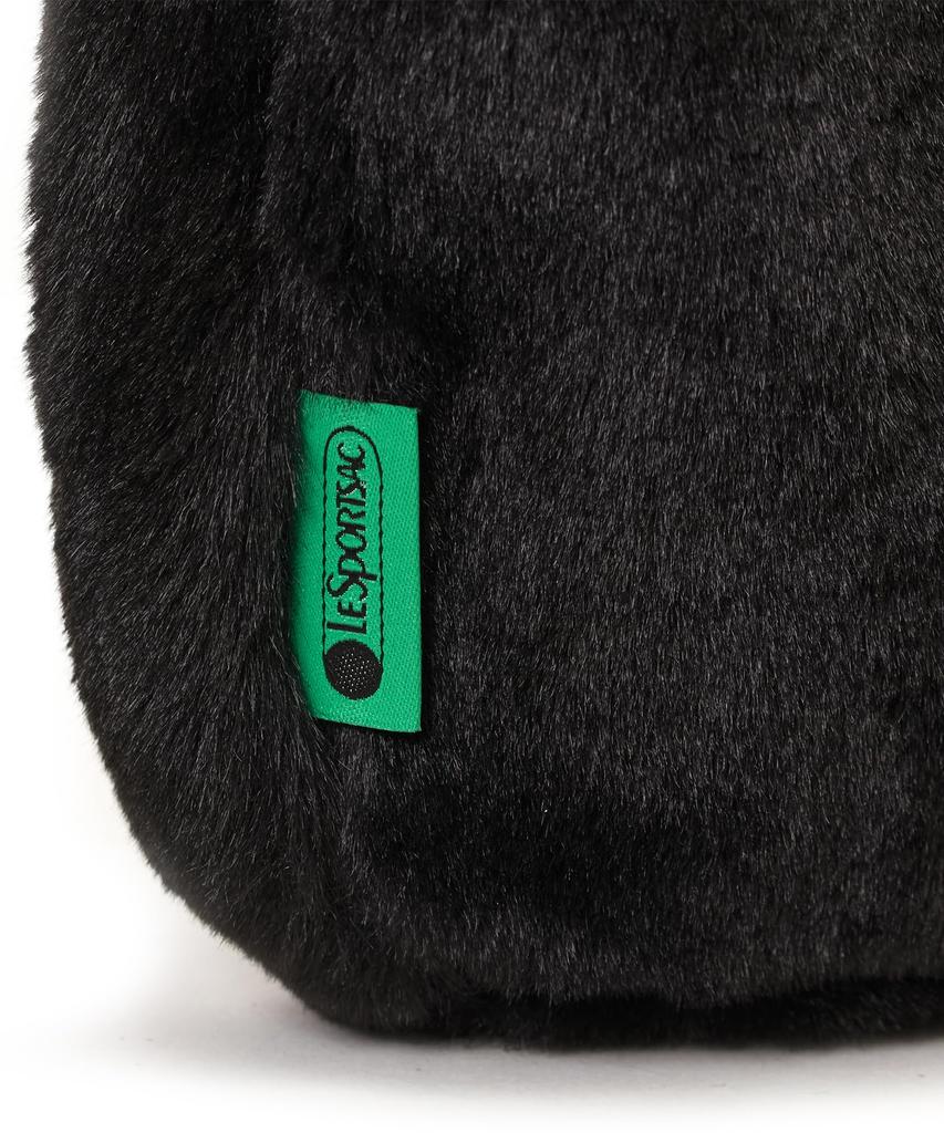 LeSportsac Official FUR MINI PHONE CROSSBODY Shoulder Bag3028 Women's Black Fluffy Fur
