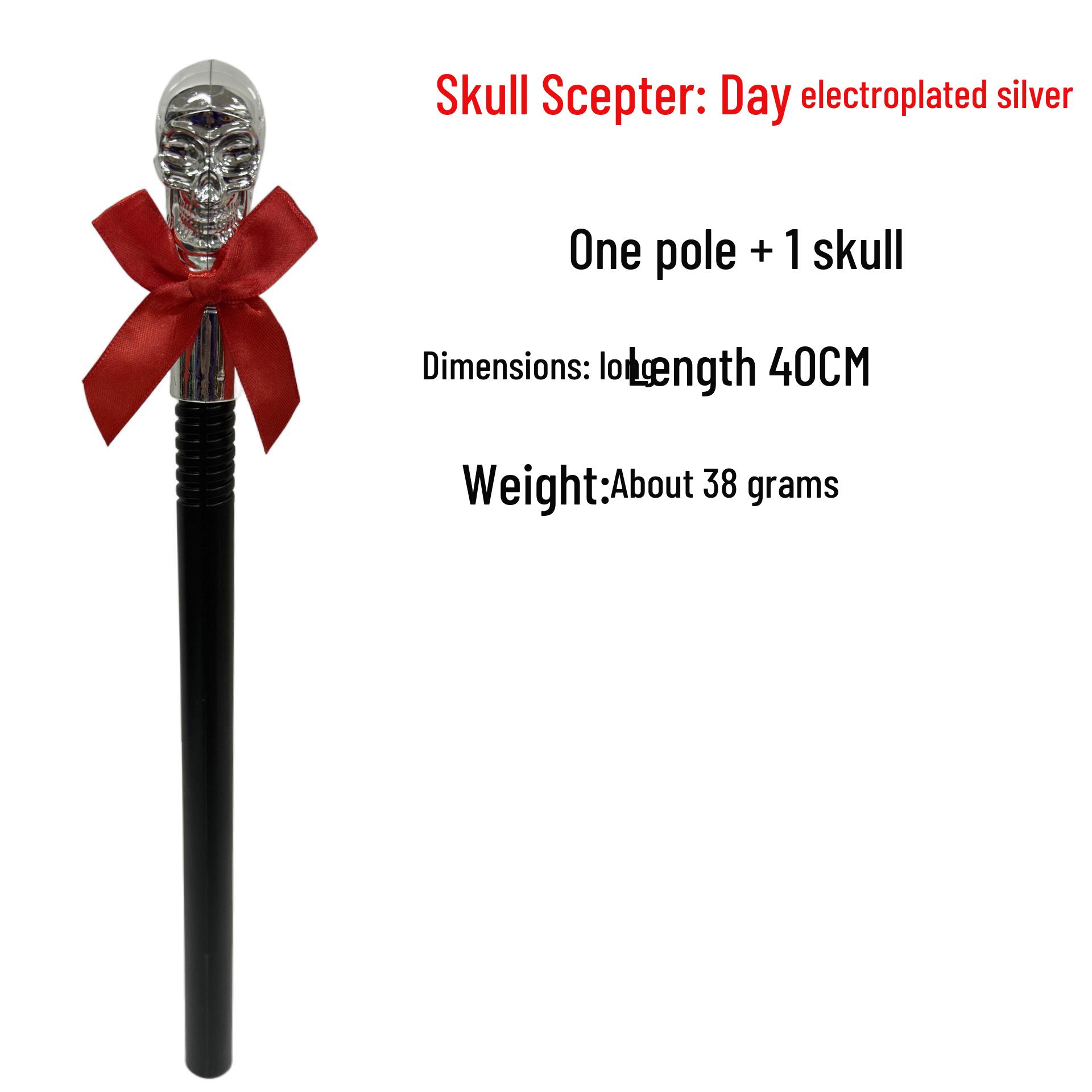 Red Ribbon Skull Prince Wizard Staff One Size