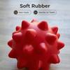 Pet Toys Elastic Bite-Resistant Rubber Dog Chew Toy with Built-In Sound Thorny Ball for Teeth Cleaning Interactive Tug-of-War Play for Dogs