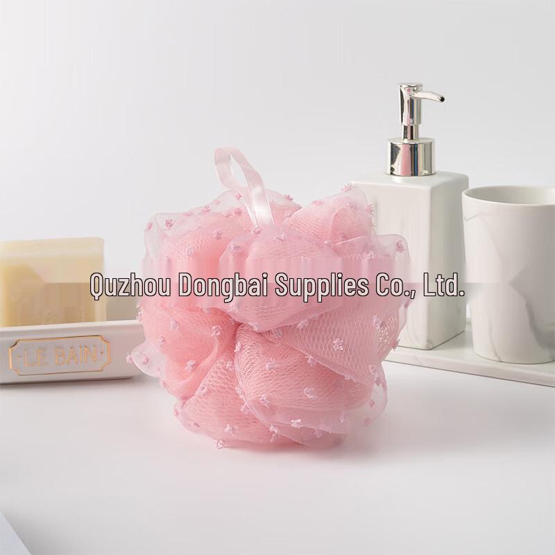 Super Soft Polka Dot Mesh Bath Poufs