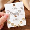 S925 Sterling Silver Geometric Cat's Eye Stud Earrings (3 Pairs) - Elegant & Simple Jewelry for Women