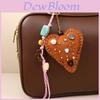 Vintage Heartshaped Leather Bag Charm For Autumn Winter Fashion Accessory Decor