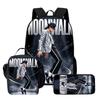 MJ Printed Backpack Lunch Bag Pencil Case Set for Kids Students