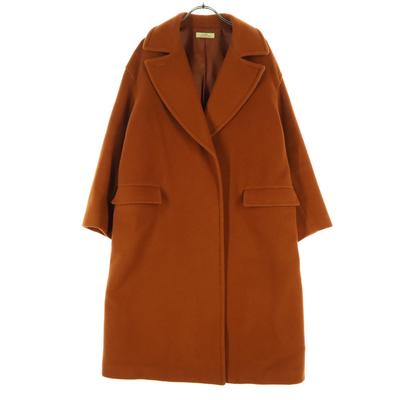 relumeJOURNAL STANDARD Long Sleeve Wool Long Coat 38 Brown Women Used